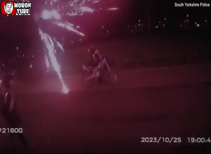 Video :Police personnel are the target of fireworks